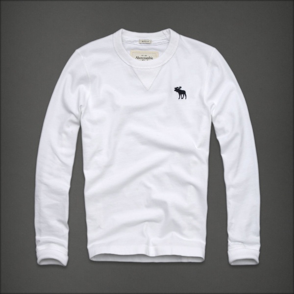 Abercrombie Fitch Hombres De Cuello Redondo Largo Remera AF5897